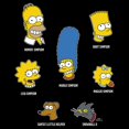 thumbnail image 2 of Men's The Simpsons Family Faces Graphic Tee Black 1X Big Tall, 2 of 4