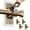 Rustic Brown, variant on 8 Pack No Drill Curtain Rod Brackets, Nail-Free Adjustable Window Curtain Holders, Supports Up to 17 lbs, Easy Install, Ideal for Bedroom Bathroom Living Room Decor
