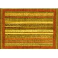 thumbnail image 1 of Ahgly Company Machine Washable Indoor Rectangle Abstract Yellow Modern Area Rugs, 7' x 10', 1 of 4