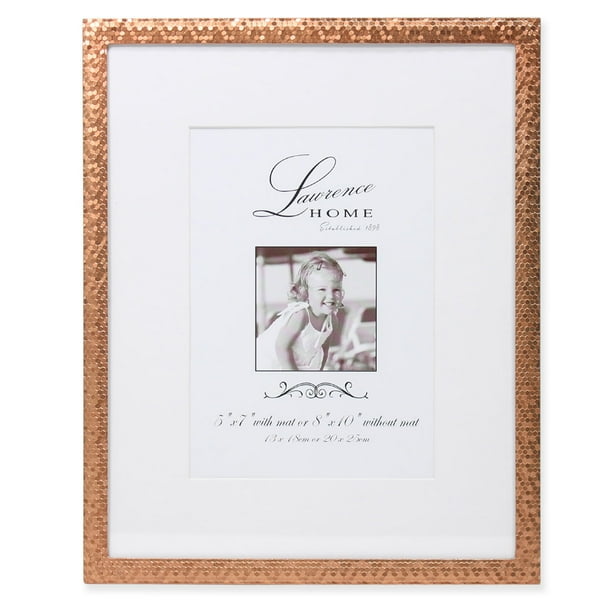 8x10 Rose Gold Shimmer Metal Matted For 5x7 Picture Frame Walmart Com Walmart Com