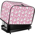 thumbnail image 1 of Toaster Cover 4 Slice Pink Cute Ghost Dustproof Bread Maker Cover Fingerprint Bakeware Protection Wide Slot Toaster Bag Reusable Kitchen Small Appliance Cover TC34, 1 of 1