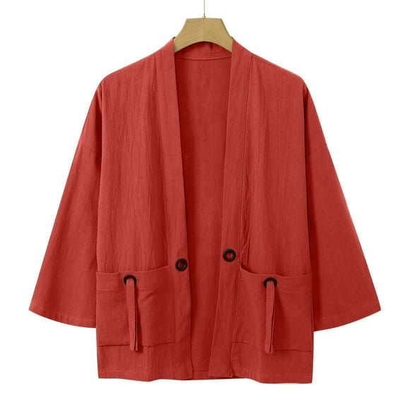 Arlun Hanten Kimono Cardigans for Women Open Front Lace up Loose Fit Long Sleeve Tops Casual Solid Color 2025 Fall Fashion Lightweight Comfortable Cardigan Outwear XL