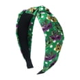 thumbnail image 2 of Baberdicy Printed Knot Headband for Parties, Festival Hair Accessory, Colorful Hair Band, Ideal for Women, Teens Festivals, Parties, Casual Fun Wear Green, 2 of 6