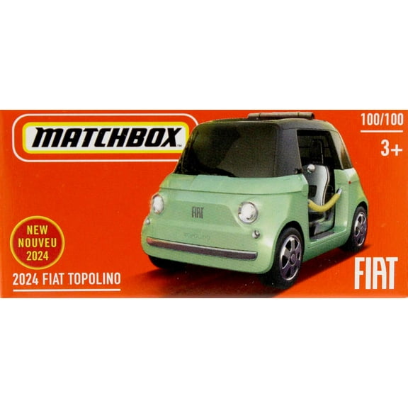 Matchbox 2024 Fiat Topolino Diecast Car (Green)