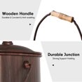 thumbnail image 3 of Amagabeli Ash Bucket with Lid Outdoor and Indoor Coal Bucket for Fireplace Medium Fire Bucket Metal Ash Can Bronze Model Number, 3 of 8
