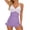 Purple, variant on idosla Women One Piece Swimsuits Swim Dress Tummy Control Bathing Suits V Neck Ruffle Skirt Swimwear (Purple, XL)