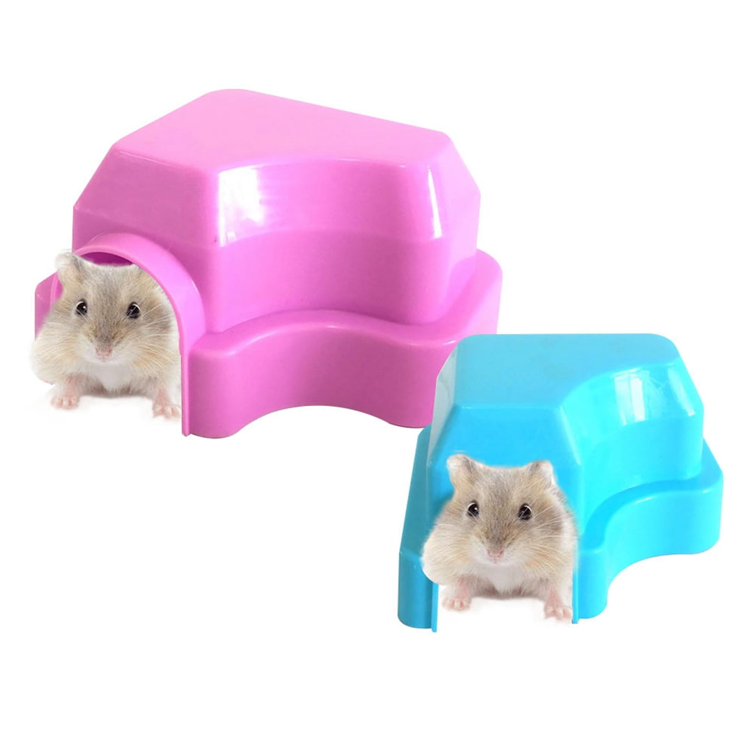 Pet Small Animal Hideout Hamster House Gerbil Mice Wooden Cage Nest Bed 
