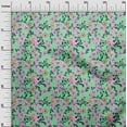 thumbnail image 3 of oneOone Velvet Sea Green Fabric Floral Quilting Supplies Print Sewing Fabric By The Yard 58 Inch Wide, 3 of 4