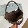 thumbnail image 2 of Bolso Bandolera Ante para Mujer Con Bolsillo Interior Viajes (café), 2 of 8