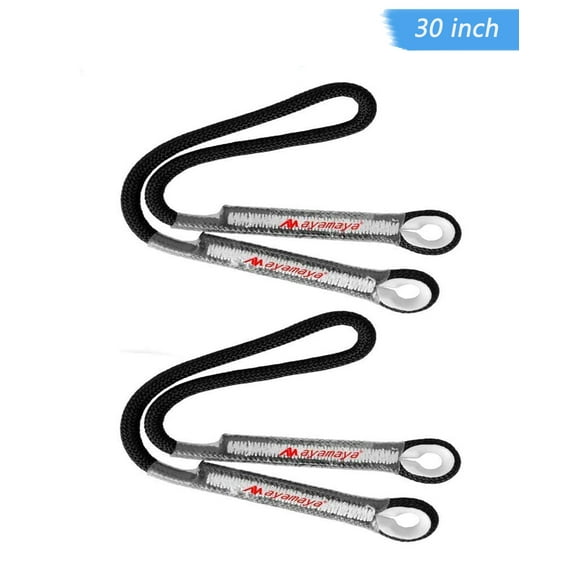 AYAMAYA Prusik Cord Pre-Sewn Loop, 10mm Climbing Nylon Utility Cord Eye to Eye Sewn Loop CE Certification Double Braid for Outdoor Tree Arborist Rescue Rock Caving Rope 30/45 inch