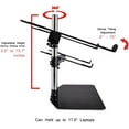 thumbnail image 5 of PYLE PLPTS45 - Laptop, Mixer & Studio Equipment Stand Holder Tabletop Mount, Universal Dual Device Placement, Adjustable, 5 of 6