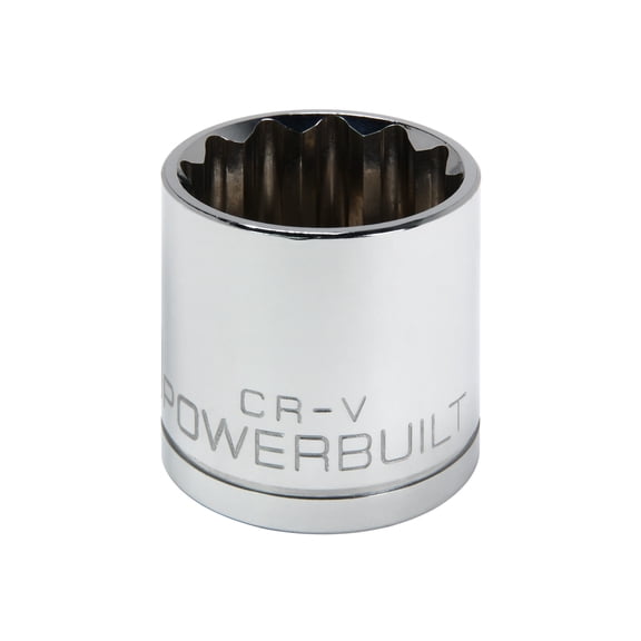 Powerbuilt 1/2 Inch Drive x 32 MM 12 Point Shallow Socket - 642025