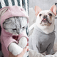 thumbnail image 5 of FloreceBien Sudadera con capucha para mascotas, traje de conejo y gato con orejas de conejo, sudadera bonita, suéter de punto para cachorros de primavera y otoño, 5 of 5