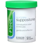 Fleet Glycerin Suppositories Adult 50 Each (Pack of 2)