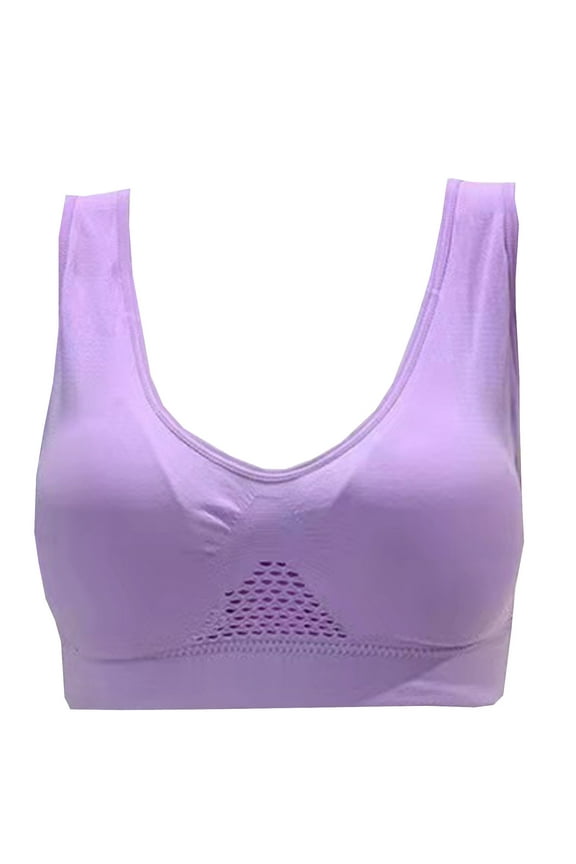 Sport Bra Bras For Women Solid Ladies Traceless Comfortable No Steel Ring Vest Breathable Push Up Sports Underwear