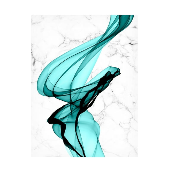 Irena Orlov 'Teal Ribbons I' Canvas Art