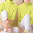 thumbnail image 2 of BLVB Womens Turtleneck Long Sleeve Shirts Knit Thermal Tops Lightweight Pullover Sweater Fall Winter Base Layer Outfits, 2 of 5