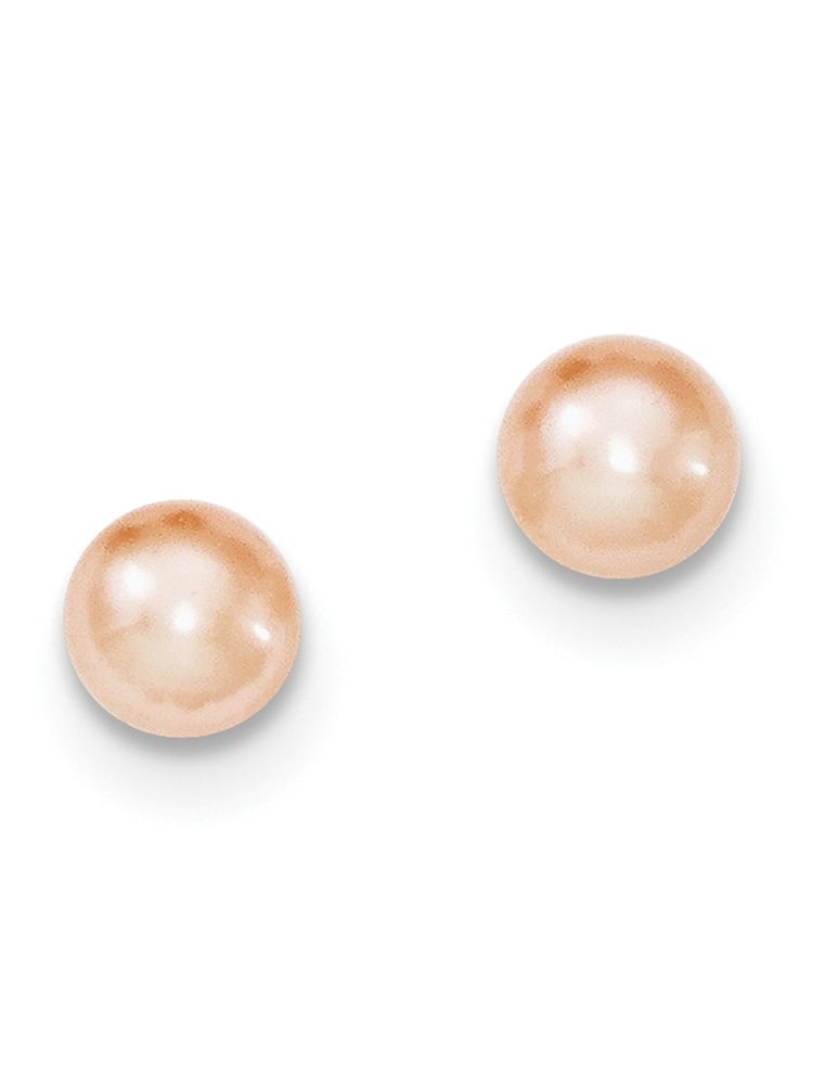 Mia Diamonds 925 Sterling Silver 9-10mm White Fw Cultured Button Pearl Stud Earrings