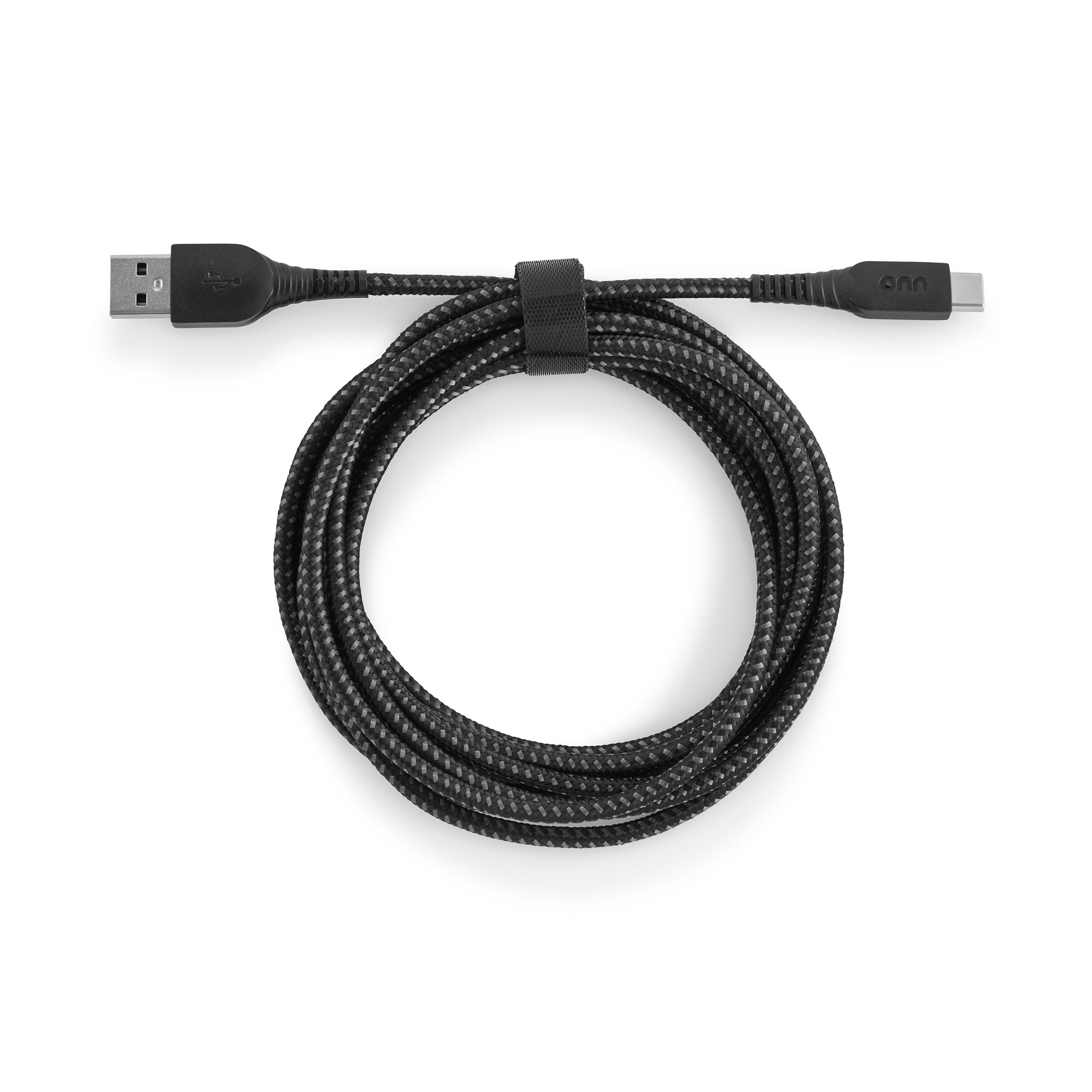 (5 pack) Onn 10ft USB to USB-C Braided Charging Cable, USB-IF Certified, Black - Compatible with Latest iPhone, Samsung Galaxy, Note, Pixel Devices, iPad Pro