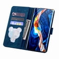 thumbnail image 4 of Allytech Wallet Case for Galaxy S22 Ultra, Synthetic Leather ID Cash Credit Card Slots Holder Embossed Clover Patterned PU Leather Kickstand For Samsung S22 Ultra 5G 6.8" 2022, Blue, 4 of 6