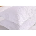 thumbnail image 2 of MarCielo 2-Piece Embroidered Pillow Shams, King Decorative Microfiber Pillow Shams Set, King Size (White), 2 of 7