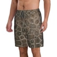 thumbnail image 2 of Faty-T Petoskey Stone Print Men's Swim Trunks | Quick Dry Drawstring Beach Shorts, 2 of 7