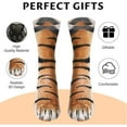 thumbnail image 6 of Funny Socks for Men Women Teens-Fun Animal Tiger Paws Socks 3D Casual Fathers Day Novelty Gifts for Dad Husband Funny Funky Cotton Crazy Crew Socks - Valentines Christmas Gifts Stocking, 6 of 7