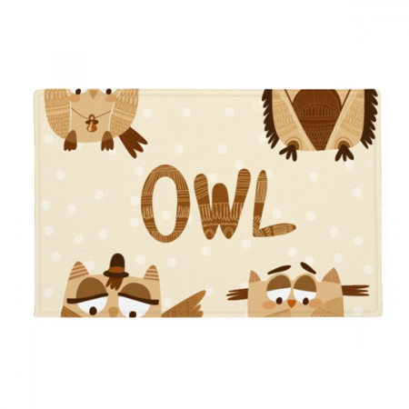 Bell Glass Hat Owl Ground Mat Non Slip Floor Bathroom Door Rug Carpet