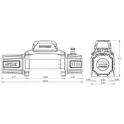 Superwinch 1710201 SX10000SR Winch 10 000 lb. Rated Line Pull 5.5 HP Motor 80 ft