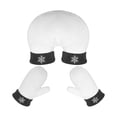 thumbnail image 3 of 3 piezas de guantes de pareja, guantes interconectados, guantes de felpa, mitones de invierno térmicos blanco, 3 of 8