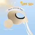 thumbnail image 2 of OZERO Women Sun Straw Visor Hat: Wide Brim Beach Hats Summer Ponytail Hat Foldable Packable UV Protection for Travel, 2 of 7
