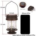 thumbnail image 2 of FloreceBien Linterna solar – Luces solares colgantes al aire libre – 1 paquete de linternas LED impermeables con energía solar, diseño vintage para paisaje, patio, jardín, camino, playa, decoración, 2 of 7