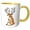 Yellow/White, variant on 3drose, Cute Funny Buck Deer Cartoon, 11oz Two-tone Yellow Mug