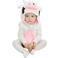 thumbnail image 3 of ATAIKU 0-24M Baby Boy Cow Flannel Romper for Halloween Christmas Unisex Hooded Outfits, 3 of 6