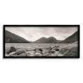 thumbnail image 2 of Stupell Industries Rocky Mountain Shoreline Lake Water Black White Photography, 30 x 13, Design by Daniel Sproul, 2 of 5