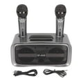 thumbnail image 3 of Powerful  Karaoke Machine, Support Multiple Playback Modes Portable Karaoke Speaker System Silver Black  For Lecture     For Party , 3 of 8