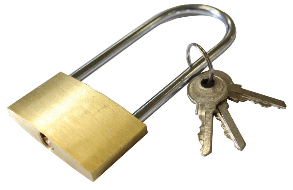 Long Shank Laminated Padlock 50mm Hardened Steel Shackle ( Pack