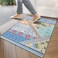 thumbnail image 4 of Botanical Floral Patchwork Non-Slip Entryway Door Mat,Boho Indoor Decor Durable Low Plush Door Mat,Washable Welcome Rug for Patio Hallway Home Decor 17x30 Inches, 4 of 7