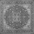 thumbnail image 1 of Ahgly Company Indoor Square Medallion Gray Traditional Area Rugs, 4' Square, 1 of 1