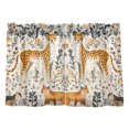 thumbnail image 7 of Yayeee Kitchen Curtains Light Filtering 27"x24" Rod Pocket Short Cafe Window Panel, Animals In A Forest Pattern, 7 of 7