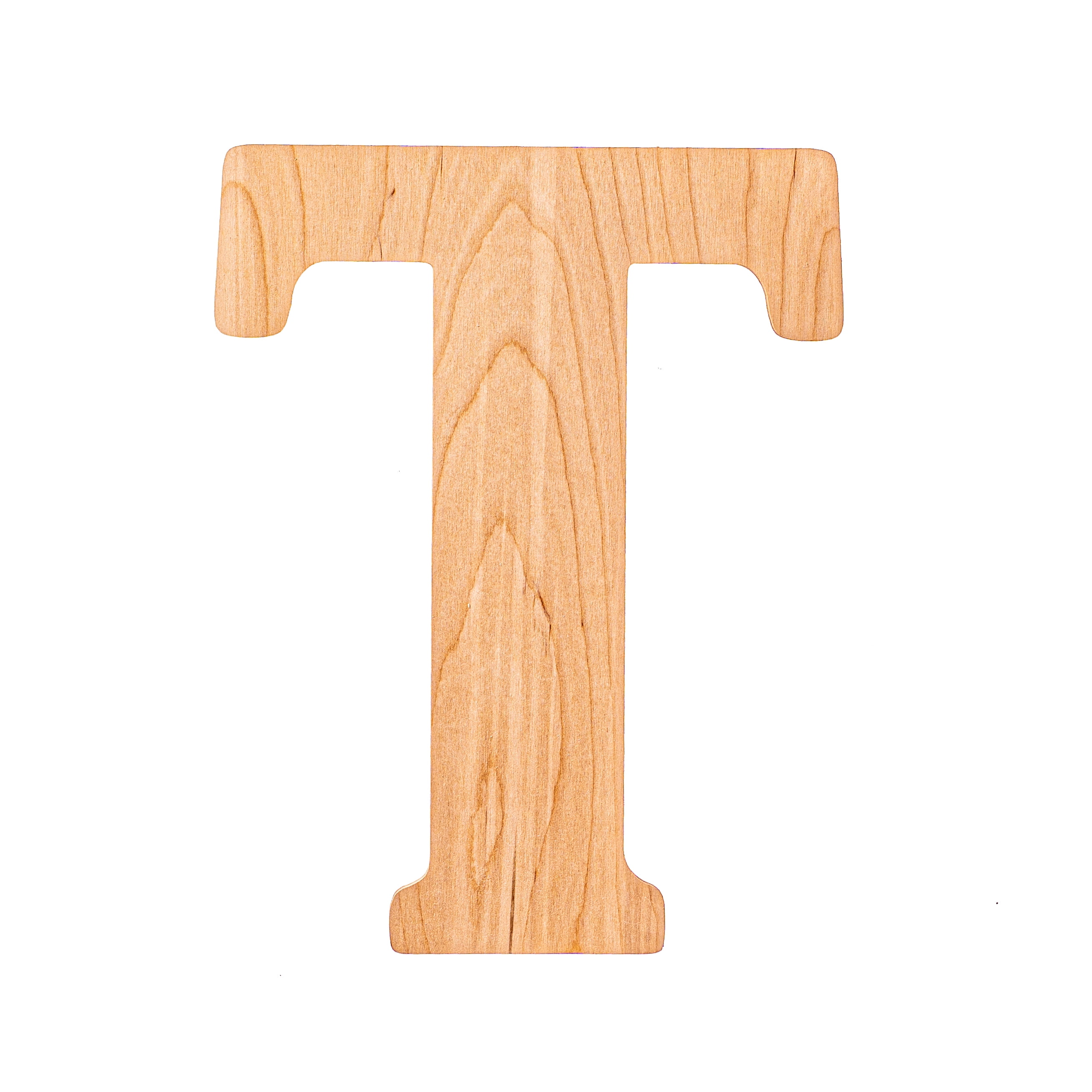18 In. Letter T, Unfinished Vintage Monogram Wood Letter. For your DIY