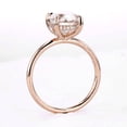 thumbnail image 4 of Cora Jewellery 2.75CT Hidden Halo Oval Moissanite Engagement Ring For Women, 14K Rose Gold, 4 of 7