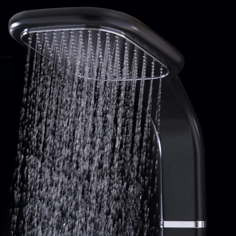 Finihen Shower Panel, Shower Panel Tower System, 43 Inch Aluminium Alloy Shower Panel with Shower Head, Black Finihen Shower Panel, Shower Panel Tower System, 43 Inch Aluminium Alloy Shower Panel with Shower Head, Black