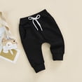 thumbnail image 4 of Douhoow 0-3Y Baby Boys Causal Trousers Elastic Waist Drawstring Pants Loose Fit Long Pants, 4 of 7