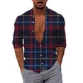thumbnail image 1 of Camisas s Para Hombre Interior Hombres Casual Manga larga Primavera Verano Turndown Neck 3D Impreso Camisas Moda Top Blusa Camisas (C, M), 1 of 5