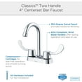 thumbnail image 3 of Gerber Lead-Free Bar Faucet, 8-Inch Swing Gooseneck Spout, Wristblade Handles, 2.2 Gpm Aerator, 4-Inch Centers, Chrome, 3 of 4