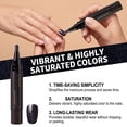thumbnail image 5 of Water Nail Polish Pen Set, 6 Colors Shimmer Iridescent Air Dry Nail Art Pens, No Lamp Needed Precision Brush Tip 5ml, 5 of 10