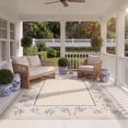 thumbnail image 3 of SAFAVIEH Courtyard Charles Floral Indoor/Outdoor Area Rug, 2'7" x 5', Ivory/Blue, 3 of 13