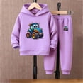 thumbnail image 2 of NIEWTR Kids 2 Piece Outfits Sets Boys and Girls Comfortable and Warm Clothes Set Cute Cartoon Print Long Sleeved Hoodie Pants Casual Two Piece Set 2Y 3Y 4Y 5Y 6Y 7Y 8Y, 2 of 4