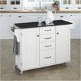 thumbnail image 2 of Bowery Hill Kitchen Cart with Granite Top in White, 2 of 2